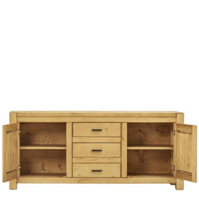 Buffet Bas Morzine 2 Portes et 3 Tiroirs en Pin Massif  180 cm Buffets & bahuts en bois massif meublespin.fr - mobilier et de décoration de style montagne ou chalet- meubles en pin, mobilier en bois massif de qualité, canapés convertibles - https://meublespin.fr
