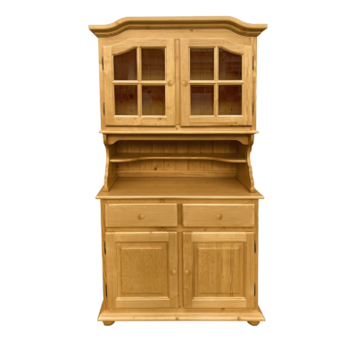 Buffet Chapeau de Gendarme 2+2 Portes et 2 Tiroirs en Pin Massif 113 cm Chamonix meublespin.fr - mobilier et de décoration de style montagne ou chalet- meubles en pin, mobilier en bois massif de qualité, canapés convertibles - https://meublespin.fr