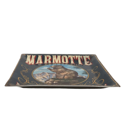 Vide Poche Métal – Marmotte des Montagnes – 14 x 14 cm Objets à poser meublespin.fr - mobilier et de décoration de style montagne ou chalet- meubles en pin, mobilier en bois massif de qualité, canapés convertibles - https://meublespin.fr