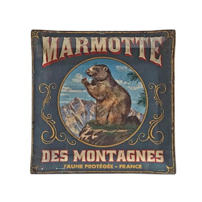 Vide Poche Métal – Marmotte des Montagnes – 14 x 14 cm Objets à poser meublespin.fr - mobilier et de décoration de style montagne ou chalet- meubles en pin, mobilier en bois massif de qualité, canapés convertibles - https://meublespin.fr