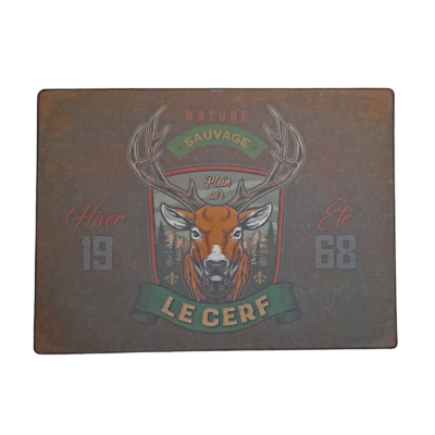 Tapis de Sol – Le Cerf – Nature Sauvage Tapis meublespin.fr - mobilier et de décoration de style montagne ou chalet- meubles en pin, mobilier en bois massif de qualité, canapés convertibles - https://meublespin.fr