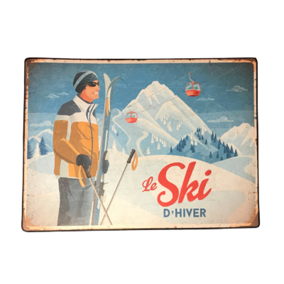 Tapis de Sol – Le Ski d&rsquo;Hiver Tapis meublespin.fr - mobilier et de décoration de style montagne ou chalet- meubles en pin, mobilier en bois massif de qualité, canapés convertibles - https://meublespin.fr