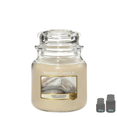 YANKEE CANDLE Bougie – Warm Cashmere – Cachemire Délicat Bougies Parfumées meublespin.fr - mobilier et de décoration de style montagne ou chalet- meubles en pin, mobilier en bois massif de qualité, canapés convertibles - https://meublespin.fr