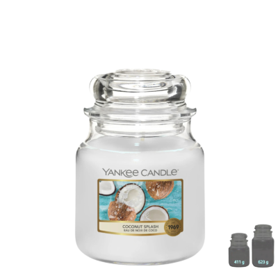 YANKEE CANDLE Bougie – Coconut Splash – Eau de Noix de Coco Bougies Parfumées meublespin.fr - mobilier et de décoration de style montagne ou chalet- meubles en pin, mobilier en bois massif de qualité, canapés convertibles - https://meublespin.fr