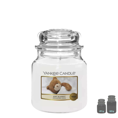 YANKEE CANDLE Bougie – Soft Blanket – Couverture Douce Bougies Parfumées meublespin.fr - mobilier et de décoration de style montagne ou chalet- meubles en pin, mobilier en bois massif de qualité, canapés convertibles - https://meublespin.fr