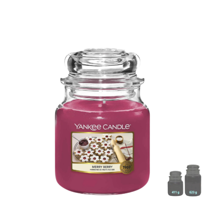 YANKEE CANDLE Bougie – Merry Berry – Harmonie de Fruits Rouges - meublespin.fr - Bougies Parfumées YANKEE CANDLE Bougie – Merry Berry – Harmonie de Fruits Rouges Bougies Parfumées meublespin.fr - mobilier et de décoration de style montagne ou chalet- meubles en pin, mobilier en bois massif de qualité, canapés convertibles - https://meublespin.fr