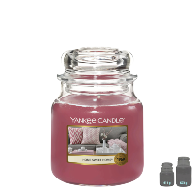 YANKEE CANDLE Bougie – Home Sweet Home Bougies Parfumées meublespin.fr - mobilier et de décoration de style montagne ou chalet- meubles en pin, mobilier en bois massif de qualité, canapés convertibles - https://meublespin.fr