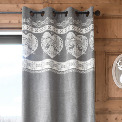 Rideau à œillets Montcel gris Les Rideaux meublespin.fr - mobilier et de décoration de style montagne ou chalet- meubles en pin, mobilier en bois massif de qualité, canapés convertibles - https://meublespin.fr