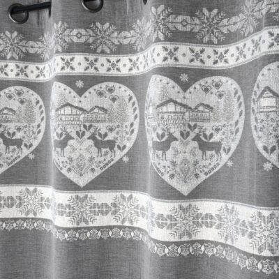 Rideau à œillets Montcel gris Les Rideaux meublespin.fr - mobilier et de décoration de style montagne ou chalet- meubles en pin, mobilier en bois massif de qualité, canapés convertibles - https://meublespin.fr