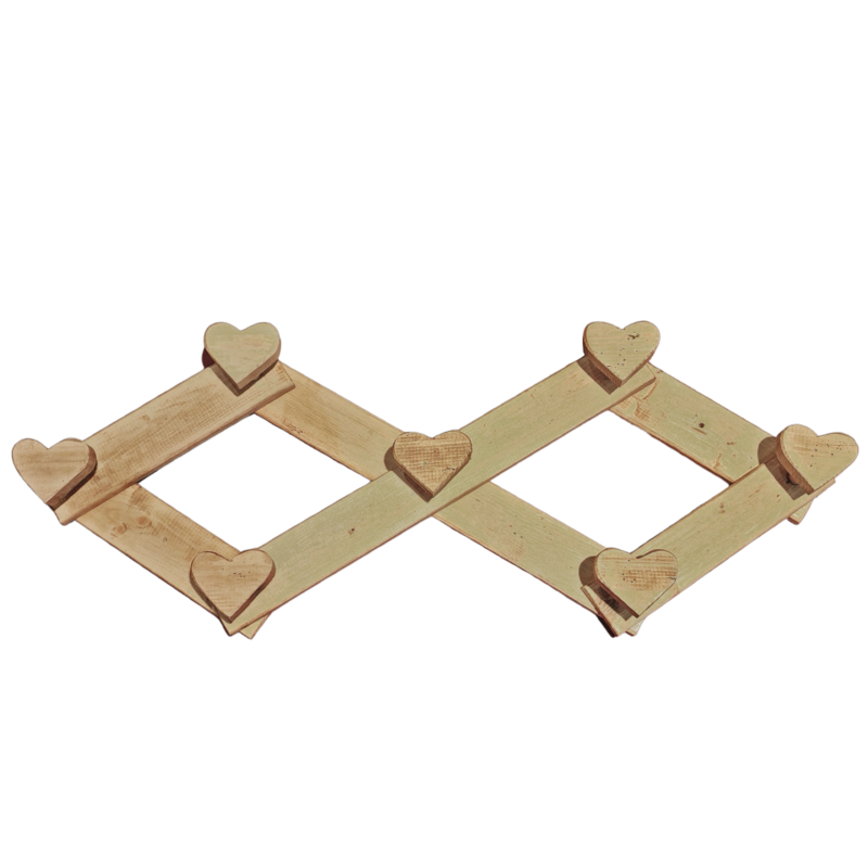 PATÈRE EXTENSIBLE 7 TÊTES COEURS Patères et crochets meublespin.fr - mobilier et de décoration de style montagne ou chalet- meubles en pin, mobilier en bois massif de qualité, canapés convertibles - https://meublespin.fr
