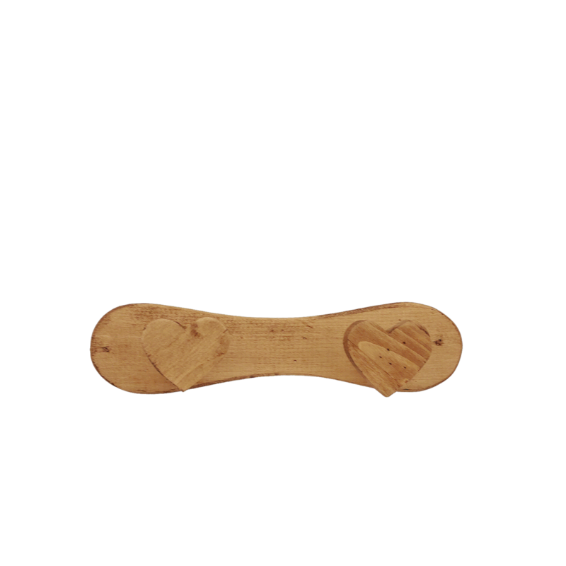 PATÈRE 2 TÊTES COEURS PM Patères et crochets meublespin.fr - mobilier et de décoration de style montagne ou chalet- meubles en pin, mobilier en bois massif de qualité, canapés convertibles - https://meublespin.fr