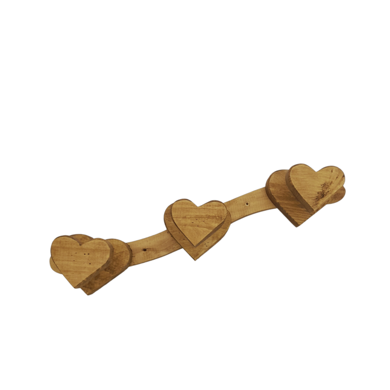 PATÈRE 3 TÊTES VAGUE COEURS PM Patères et crochets meublespin.fr - mobilier et de décoration de style montagne ou chalet- meubles en pin, mobilier en bois massif de qualité, canapés convertibles - https://meublespin.fr