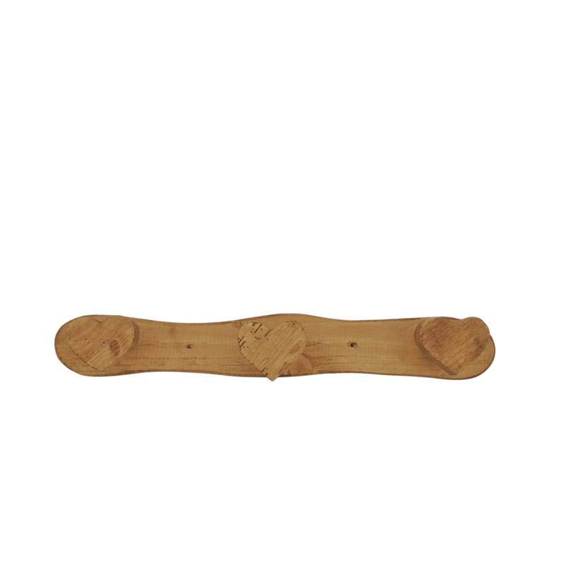 PATÈRE 3 TÊTES COEURS PM Patères et crochets meublespin.fr - mobilier et de décoration de style montagne ou chalet- meubles en pin, mobilier en bois massif de qualité, canapés convertibles - https://meublespin.fr