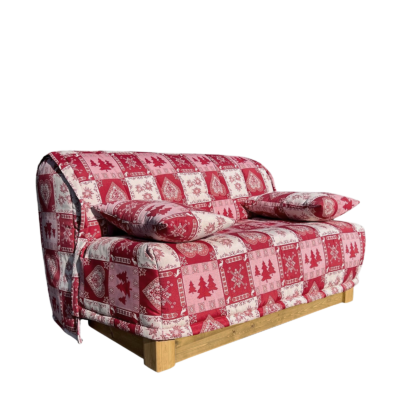 Canapé Convertible BZ LOLA 140 cm (matelas 17 cm) – Chatel Rouge Canapés convertibles BZ meublespin.fr - mobilier et de décoration de style montagne ou chalet- meubles en pin, mobilier en bois massif de qualité, canapés convertibles - https://meublespin.fr