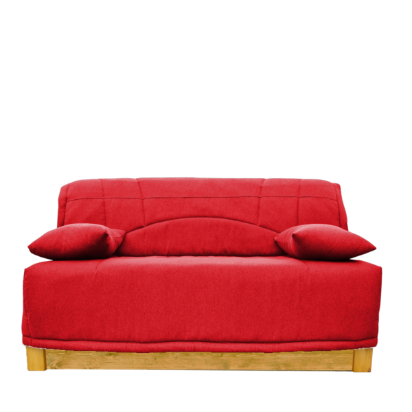 Canapé Convertible BZ LOLA 140 cm (matelas 17 cm) – Atlanta Rouge Canapés convertibles BZ meublespin.fr - vente de mobilier et de décoration de style montagne ou chalet- vente de meubles en pin et canapés convertibles - https://meublespin.fr