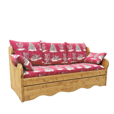 Canapé fixe 4 places en Pin Massif (Fabrication Française) –  Chamonix Canapés fixes meublespin.fr - mobilier et de décoration de style montagne ou chalet- meubles en pin, mobilier en bois massif de qualité, canapés convertibles - https://meublespin.fr