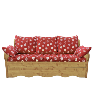 Canapé fixe 4 places en Pin Massif (Fabrication Française) –  Brison Canapés fixes meublespin.fr - mobilier et de décoration de style montagne ou chalet- meubles en pin, mobilier en bois massif de qualité, canapés convertibles - https://meublespin.fr