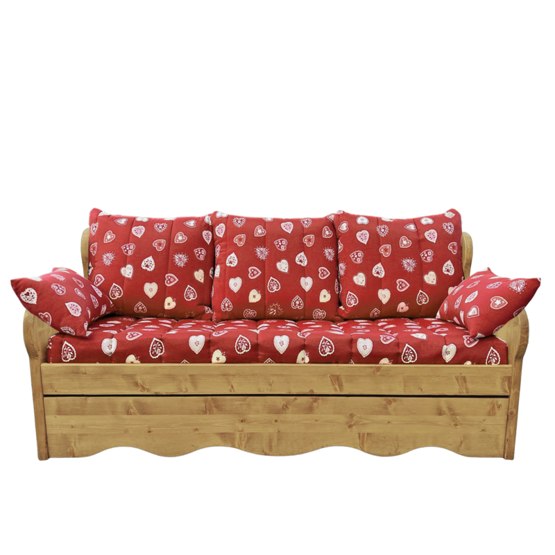 Canapé fixe 4 places en Pin Massif (Fabrication Française) –  Brison Canapés fixes meublespin.fr - mobilier et de décoration de style montagne ou chalet- meubles en pin, mobilier en bois massif de qualité, canapés convertibles - https://meublespin.fr
