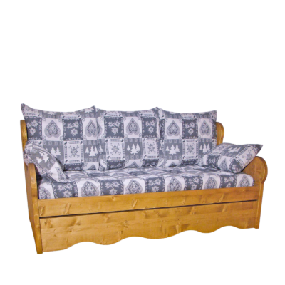 Canapé Gigogne en Pin Massif (Fabrication Française) –  Chatel Gris Canapés Gigognes en Bois Massif meublespin.fr - mobilier et de décoration de style montagne ou chalet- meubles en pin, mobilier en bois massif de qualité, canapés convertibles - https://meublespin.fr