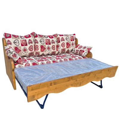 Canapé Gigogne en Pin Massif (Fabrication Française) –  Choisy Canapés Gigognes en Bois Massif meublespin.fr - mobilier et de décoration de style montagne ou chalet- meubles en pin, mobilier en bois massif de qualité, canapés convertibles - https://meublespin.fr