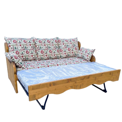 Canapé Gigogne en Pin Massif (Fabrication Française) –  Poligny Canapés Gigognes en Bois Massif meublespin.fr - mobilier et de décoration de style montagne ou chalet- meubles en pin, mobilier en bois massif de qualité, canapés convertibles - https://meublespin.fr