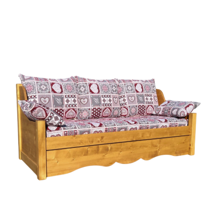 Canapé Gigogne Jura en Pin Massif – Tissu Archamps envers Canapés Gigognes en Bois Massif meublespin.fr - mobilier et de décoration de style montagne ou chalet- meubles en pin, mobilier en bois massif de qualité, canapés convertibles - https://meublespin.fr