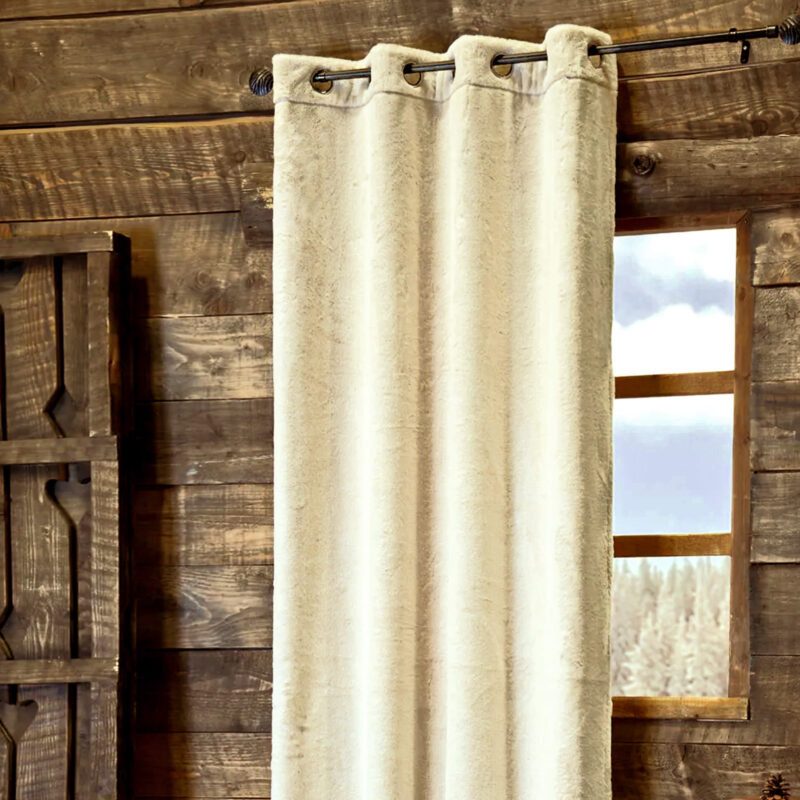 Rideau à oeillets Jasper beige Les Rideaux meublespin.fr - mobilier et de décoration de style montagne ou chalet- meubles en pin, mobilier en bois massif de qualité, canapés convertibles - https://meublespin.fr