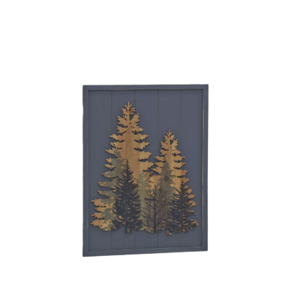 Cadre Déco en Bois Modèle Sapins 48 x 72 cm Cadres et déco meublespin.fr - mobilier et de décoration de style montagne ou chalet- meubles en pin, mobilier en bois massif de qualité, canapés convertibles - https://meublespin.fr