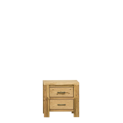 Chevet 2 Tiroirs en Pin Brossé Montana Chevets meublespin.fr - mobilier et de décoration de style montagne ou chalet- meubles en pin, mobilier en bois massif de qualité, canapés convertibles - https://meublespin.fr