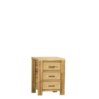 Chevet 3 Tiroirs en Pin Brossé Montana Chevets meublespin.fr - mobilier et de décoration de style montagne ou chalet- meubles en pin, mobilier en bois massif de qualité, canapés convertibles - https://meublespin.fr