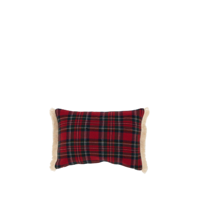 Coussin écossais Bonheur 45 x 30 cm Plaids et coussins meublespin.fr - mobilier et de décoration de style montagne ou chalet- meubles en pin, mobilier en bois massif de qualité, canapés convertibles - https://meublespin.fr