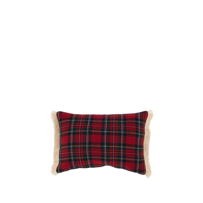 Coussin écossais Bonheur 45 x 30 cm Plaids et coussins meublespin.fr - mobilier et de décoration de style montagne ou chalet- meubles en pin, mobilier en bois massif de qualité, canapés convertibles - https://meublespin.fr