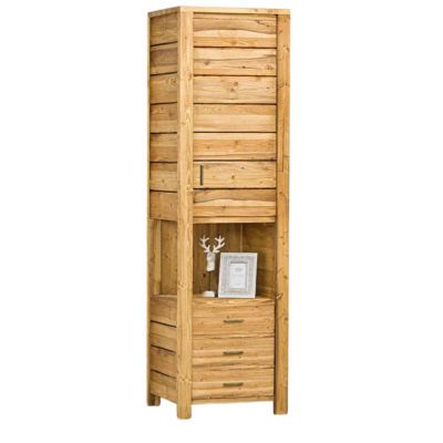 Pont 3 portes et 2 bonnetières en Pin Brossé Montana 300 cm Armoires en bois massif meublespin.fr - mobilier et de décoration de style montagne ou chalet- meubles en pin, mobilier en bois massif de qualité, canapés convertibles - https://meublespin.fr