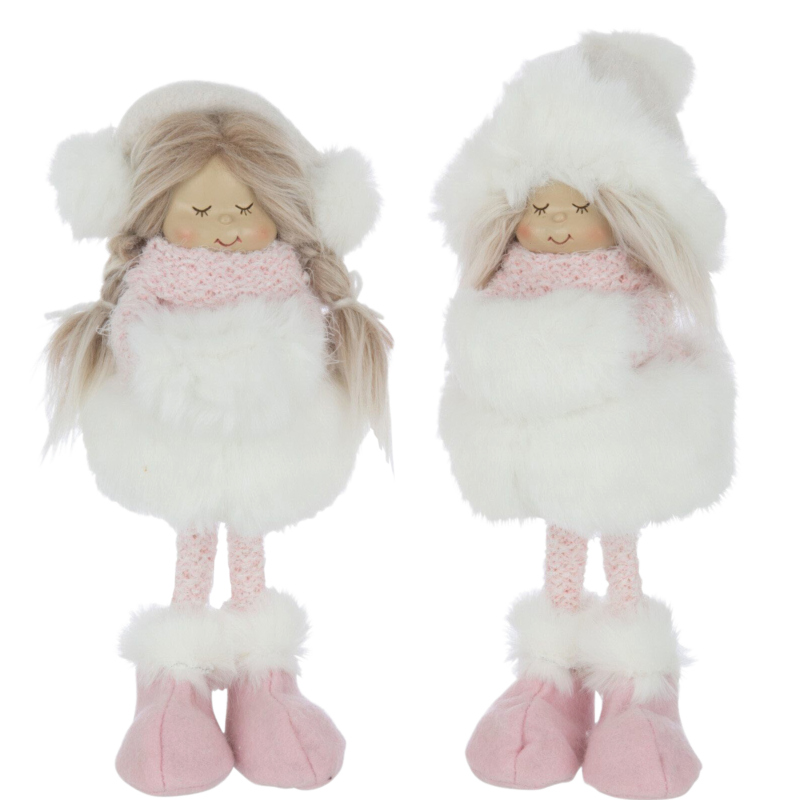Filles Debout chapeau fourrure – hauteur 28 cm Objets à poser meublespin.fr - mobilier et de décoration de style montagne ou chalet- meubles en pin, mobilier en bois massif de qualité, canapés convertibles - https://meublespin.fr