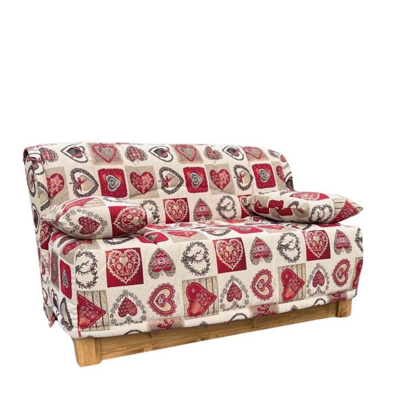 Canapé Convertible BZ LOLA 140 cm (matelas 17 cm) – Choisy Canapés convertibles BZ meublespin.fr - mobilier et de décoration de style montagne ou chalet- meubles en pin, mobilier en bois massif de qualité, canapés convertibles - https://meublespin.fr