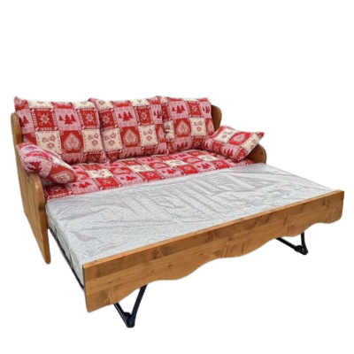 Canapé Montagne Gigogne en Pin (Fabrication Française) –  Chatel Rouge Canapés Gigognes en Bois Massif meublespin.fr - mobilier et de décoration de style montagne ou chalet- meubles en pin, mobilier en bois massif de qualité, canapés convertibles - https://meublespin.fr