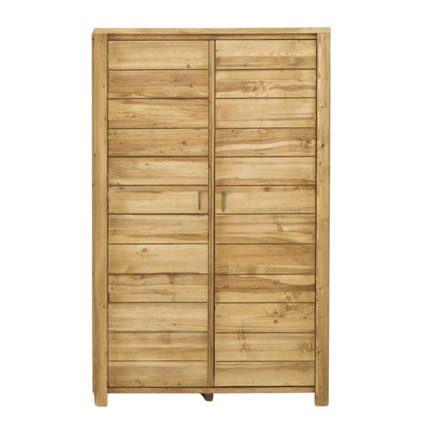 Armoire 2 Portes + 3 tiroirs en Pin Brossé Montana Armoires en bois massif meublespin.fr - vente de mobilier et de décoration de style montagne ou chalet- vente de meubles en pin et canapés convertibles - https://meublespin.fr