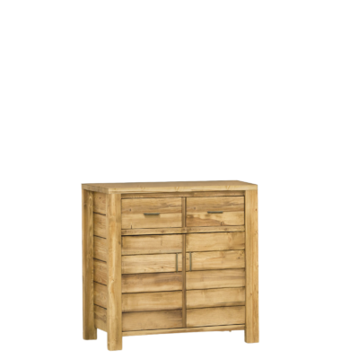 Buffet Bas 2 Portes et 2 Tiroirs en Pin Brossé Montana 100 cm Buffets & bahuts en bois massif meublespin.fr - mobilier et de décoration de style montagne ou chalet- meubles en pin, mobilier en bois massif de qualité, canapés convertibles - https://meublespin.fr