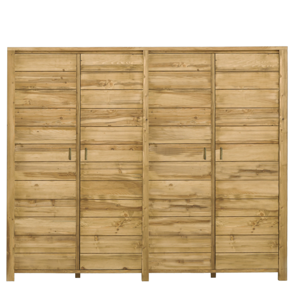 Armoire 4 Portes en Bois Brut Pin Brossé Montana Armoires en bois massif meublespin.fr - vente de mobilier et de décoration de style montagne ou chalet- vente de meubles en pin et canapés convertibles - https://meublespin.fr