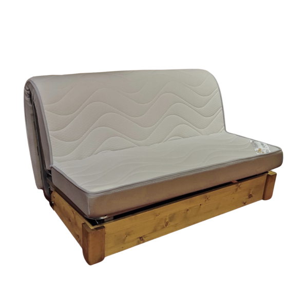 Canapé Convertible BZ Cindy 160 cm (matelas 12 cm) – Tissu au Choix Canapés convertibles BZ meublespin.fr - vente de mobilier et de décoration de style montagne ou chalet- vente de meubles en pin et canapés convertibles - https://meublespin.fr