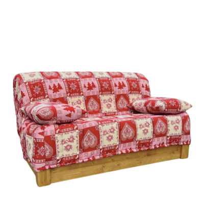 Canapé Convertible BZ Cindy 140 cm (matelas 12 cm) – Chatel Rouge Canapés convertibles BZ meublespin.fr - mobilier et de décoration de style montagne ou chalet- meubles en pin, mobilier en bois massif de qualité, canapés convertibles - https://meublespin.fr