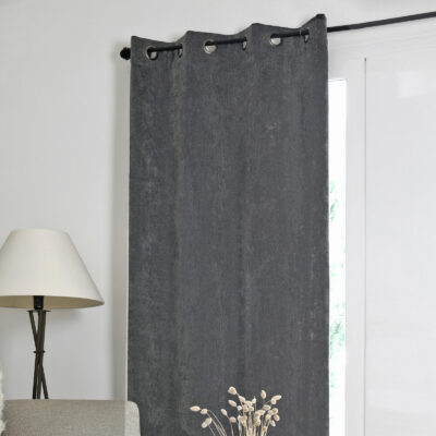 Rideau à oeillets Manchester gris Les Rideaux meublespin.fr - mobilier et de décoration de style montagne ou chalet- meubles en pin, mobilier en bois massif de qualité, canapés convertibles - https://meublespin.fr