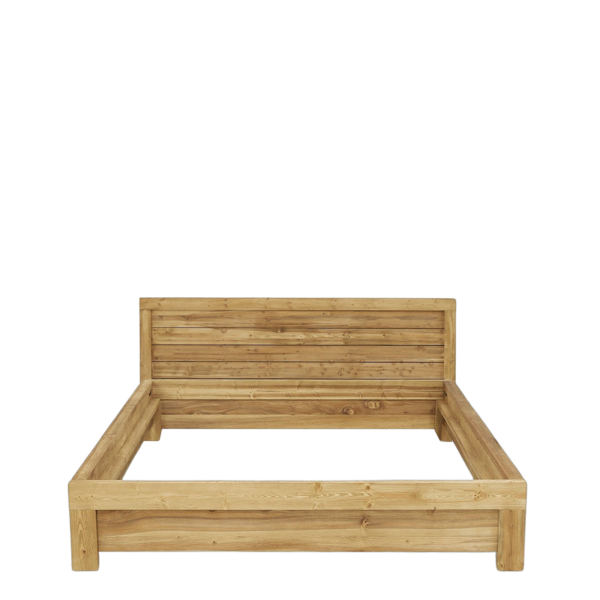 Lit en Pin Brossé Montana 140 x 190cm Lits en bois massif meublespin.fr - vente de mobilier et de décoration de style montagne ou chalet- vente de meubles en pin et canapés convertibles - https://meublespin.fr