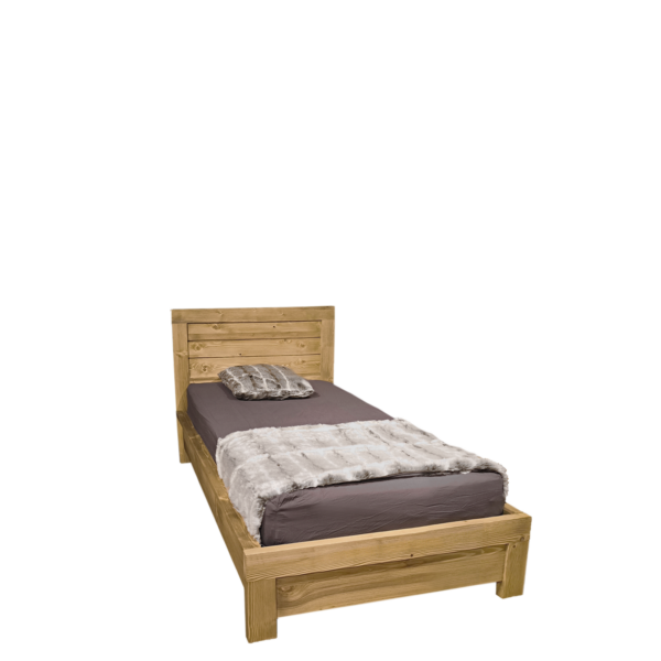 Lit en Pin Brossé Montana 90 x 190cm Lits en bois massif meublespin.fr - vente de mobilier et de décoration de style montagne ou chalet- vente de meubles en pin et canapés convertibles - https://meublespin.fr