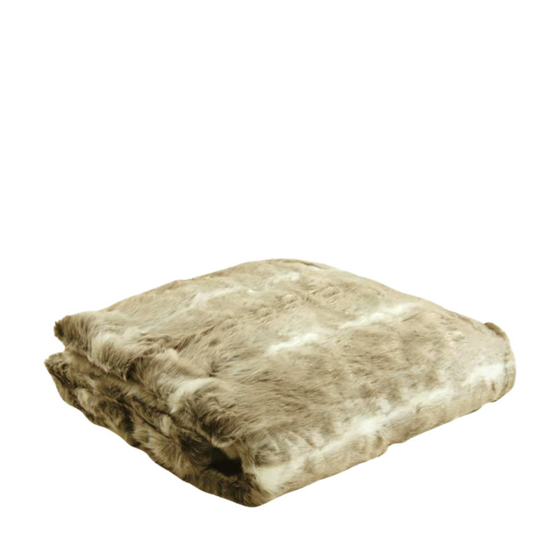PLAID Fausse Fourrure Beige 130 x 170 cm Plaids et coussins meublespin.fr - mobilier et de décoration de style montagne ou chalet- meubles en pin, mobilier en bois massif de qualité, canapés convertibles - https://meublespin.fr