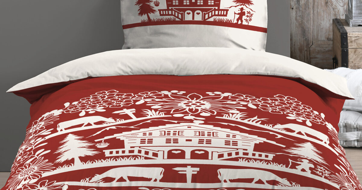 Housses de Couettes en Percale de style montagne | meublespin.fr
