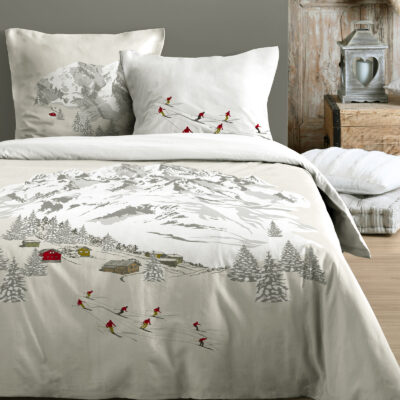 Housse de Couette et deux taies en Percale de Coton – Méribel - meublespin.fr - Les Housses de Couettes Housse de Couette et deux taies en Percale de Coton – Méribel Les Housses de Couettes meublespin.fr - mobilier et de décoration de style montagne ou chalet- meubles en pin, mobilier en bois massif de qualité, canapés convertibles - https://meublespin.fr