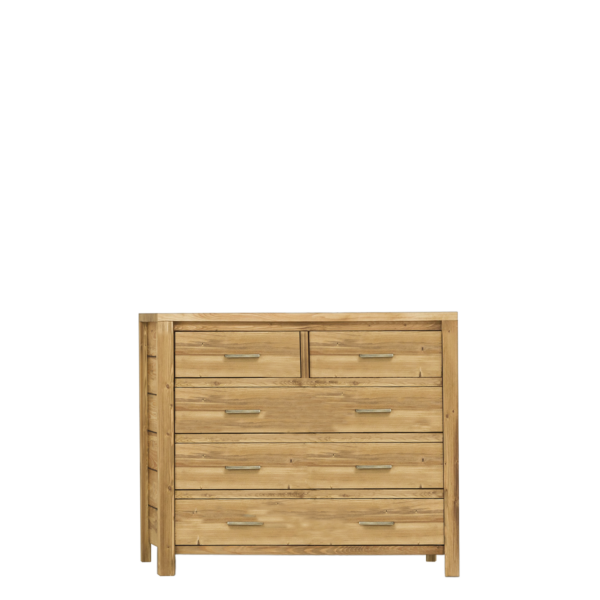 Commode Montana en Pin Massif 5 Tiroirs Commodes en bois massif meublespin.fr - vente de mobilier et de décoration de style montagne ou chalet- vente de meubles en pin et canapés convertibles - https://meublespin.fr