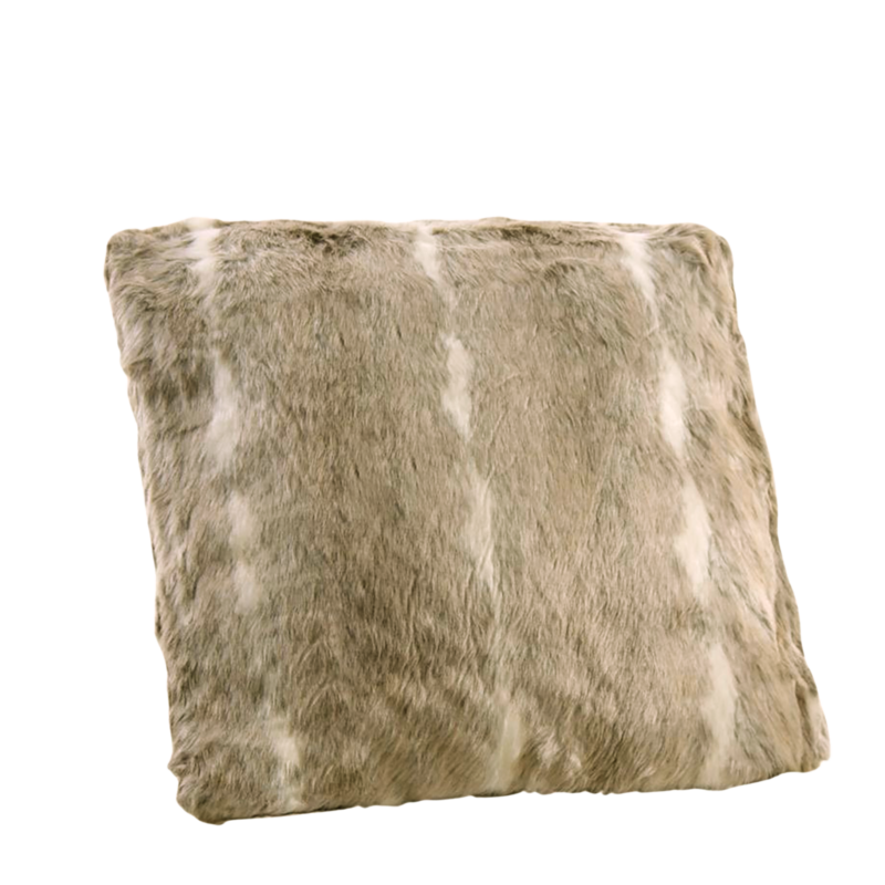 Coussin Fausse Fourrure Beige 45 x 45 cm Plaids et coussins meublespin.fr - mobilier et de décoration de style montagne ou chalet- meubles en pin, mobilier en bois massif de qualité, canapés convertibles - https://meublespin.fr