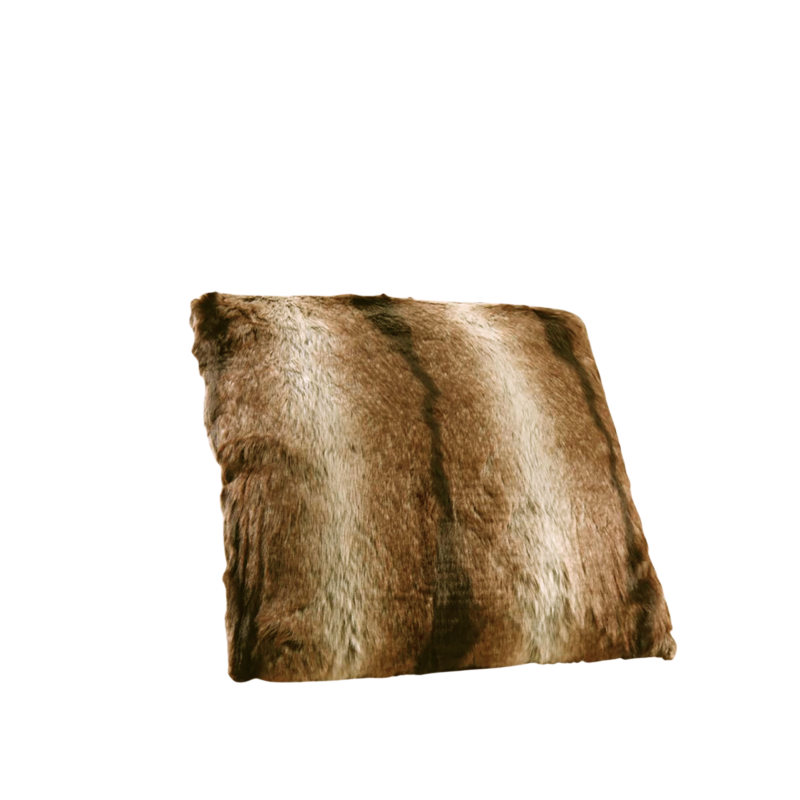 Coussin Fausse Fourrure Brun 45 x 45 cm Plaids et coussins meublespin.fr - mobilier et de décoration de style montagne ou chalet- meubles en pin, mobilier en bois massif de qualité, canapés convertibles - https://meublespin.fr